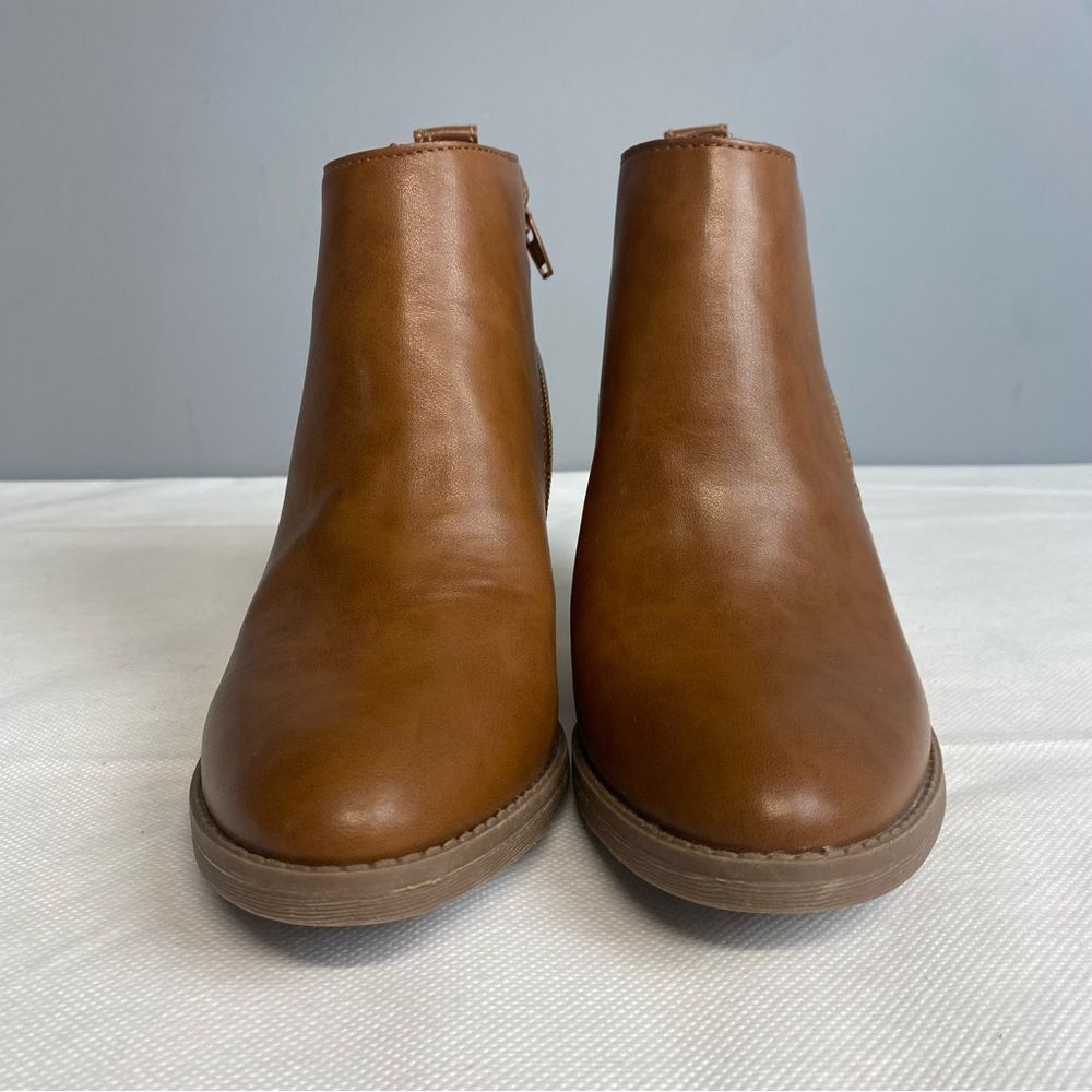 Faded Glory zippered ankle boots size 8.5 Light Brown, 3.5"heels - Picture 9 of 13